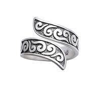 Pendientes para mujeres de anillo ajustable, S925, metal esterlina nubes retro retro geométrico atajos ajustables abiertos de nudillo de nudillo de nudillo de la cola del dedo del dedo del dedo del