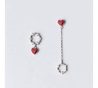Pendientes para mujeres, pendientes S925 Corea Diamante Sweet Round Love Pendientes largos Pendientes de arete