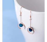 Pendientes para mujeres, pendientes S925 Femenina de moda coreana Pendientes de anillo hueco Temperamento Tigre Tiger Piedra