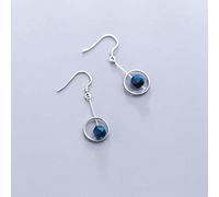 Pendientes para mujeres, pendientes S925 Femenina de moda coreana Pendientes de anillo hueco Temperamento Tigre Tiger Piedra