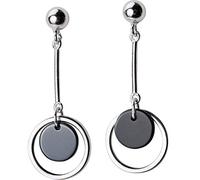 Pendientes para mujeres, pendientes S925 Femenino Corea Corea Simple Negro redondo Redondeo Femenino Geométrico Un par