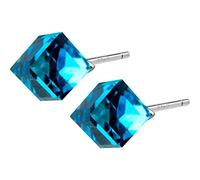 Pendientes para mujeres, pendientes S925 Femenino Corea Cubo Cubo Sweet Pendientes Moda Cubo de azúcar femalepink