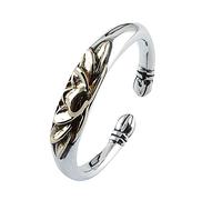 Pendientes para mujeres Ring Fomen, S925 Sterling Metal retro Metalen Bud Easy Ajustable Nudillo abierto Tarto anillo Joyería de anillo de punta para mujeres GESC GESC