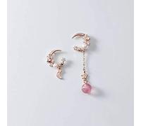 Pendientes para mujeres, S925 Pendientes Mujeres Coreano Star Moon Diamond
