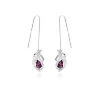 Pendientes para mujeres, staches de pendientes de pluma, rojo,