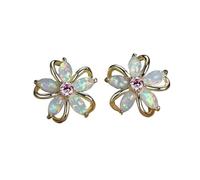 Pendientes para niñas, diseño de flor de plata, hipoalergénicos, aretes de cartílago, parte trasera plana, pequeños aretes frescos simples de primera calidad para mujer, aretes de regalo de cumpleaños