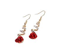 Pendientes para niñas, joyería de moda, pingüino azul, divertido efecto 3D, bonito para mujeres universitarias, aro de flores, talla única, Metal