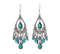 Pendientes para niñas, joyería de moda, pingüino azul, divertido efecto 3D, bonito para mujeres universitarias, aro de flores, talla única, Metal