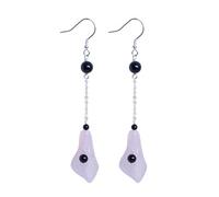 Pendientes para niñas, Pendientes de Tachuelas para Mujeres aretes Hechos a Mano Rosa Cala Lily Antigua Disfraz Negros Pendientes de ararra de caída de Arete, se Muestran, se Muestran