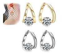 Pendientes, Pendientes de drenaje linfático, Pendientes de drenaje linfático para pérdida de peso, Pendientes de terapia magnética para mujeres y niñas (Gold+Silver)