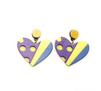 Pendientes, Pendientes de mujeres ACRYLIC ACRYLIC COLOR DE CORAZÓN PARAS DELICADOS ELEGANTES PARAS DIVELLAS PARAS DE PARAS
