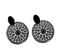 Pendientes,Pendientes Punk únicos Pendientes Elegantes Negros for Damas Joyas for Las Orejas Pendientes con Temperamento Exquisitos