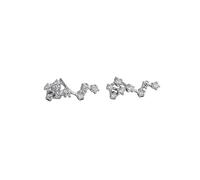 Pendientes Pequeños De Plata De Ley 925 con Circonita Cúbica De Escorpio para Mujer, con Diseño De Horóscopo Del Zodiaco, 12 Constelaciones, Astrología, Cartílago, para Dormir, Joyería para M