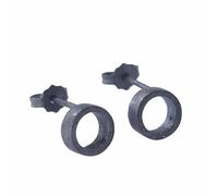 Pendientes pequeños negros de plata de ley 925 vintage para mujer, góticos, novedosos aretes de círculo simple para mujer, hipoalergénicos, modernos, bohemios, retro, estilo antiguo, regalos de