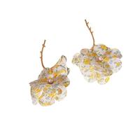 Pendientes planos florales únicos hechos a mano con textura de aleación de moda para diferentes ocasiones que usan pendientes colgantes, talla única, como se describe