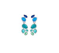 PENDIENTES PLATA GAUDÍ | Diseñado por Joidart | Colección Gaudí | Acabado: plata 925 mate y esmalte al fuego inspirado en las vidrieras de la Casa Batlló (G9997AR269000)