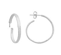 PENDIENTES PLATEADOS ESTER MEDIANOS | Diseñados por Joidart Lab | Colección Ester | Plata de ley 925 con baño de platino | Acabado mate