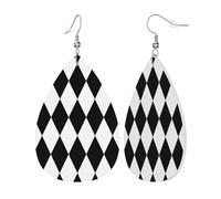 Pendientes Power Harlequin Aretes Colgantes Doble Cara Pendientesde Piel Sintética Moda Pendientescolgantes Para Amantes Fiesta Varias Ocasiones De Fiesta