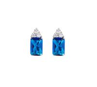 Pendientes PRINCESS ZIRCONIOS AZUL Amen Mujer