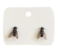 Pendientes realistas de mosca, divertidos aretes de mosca de casa, aretes de mosca negra de simulación, joyería de animales de broma, regalo abstracto único para mujeres y hombres, talla única, Resina