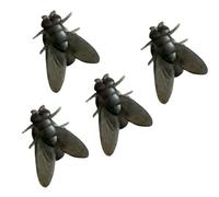 Pendientes realistas y pequeños de colofonia negra con diseño de mosca negra, plan, delgados, cómodos para el día a día, únicos, talla única, como se describe, como se describe