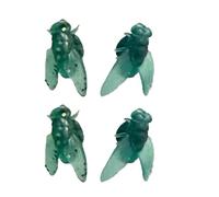 Pendientes realistas y pequeños de colofonia negra con diseño de mosca negra, plan, delgados, cómodos para el día a día, únicos, talla única, como se describe, como se describe