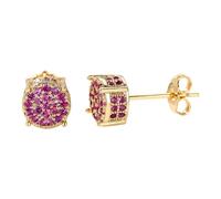 Pendientes redondos brillantes con circonitas cúbicas. Accesorios exquisitos y hermosos que son adecuados para todos y le dan encanto, talla única, Aleación de cinc, Sin piedra preciosa