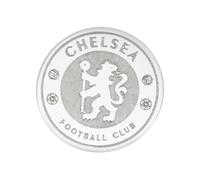 Pendientes redondos oficiales del Chelsea FC, acero inoxidable, individual