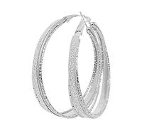 Pendientes retro de círculo grande esmerilado, finos, elegantes, aretes de boda para mujer, aretes brillantes
