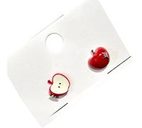Pendientes Retro De Fruta Roja Pendientes Aleación Sensible Joya Amigable Para Joyas Para Mujeres Accesorios Delicados Dainty Manzanas Minimalistas