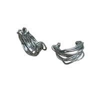 Pendientes retro en forma de C con línea hueca, aretes circulares creativos y personalizados