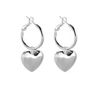 Pendientes retro en forma de corazón de Europa y América., Metal