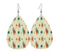 Pendientes Retro Moderno De Mediados De Siglo Y Años Cincuenta Lujo Pendientes De Cuero En Forma De Lágrima Ligero Aretes De Cuero Con Forma De Lágrima Para Vida Cotidiana Bodas Fiestas