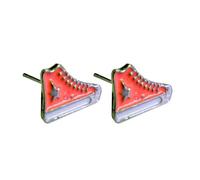 Pendientes rojos de estilo converso