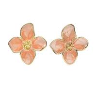 Pendientes románticos de flor de hibisco para mujeres y niñas, estilos coreanos de boda, diseños vintage, joyería de moda, estilos de vacaciones, talla única, como se describe, como se describe