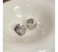 Pendientes S925 de Plata Sterling Estilo Chino Retro Tailandés Antiguo Plateados Árabes | Adecuados Para Uso Diario o Para Regalar en de San Valentín, Estilo Vintage Fácil de Usar de Tvxk