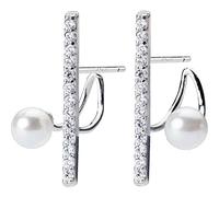 Pendientes S925, señoras en línea, cuentas de concha de diamante, joyería de oreja de perlas sintéticas, par de S925