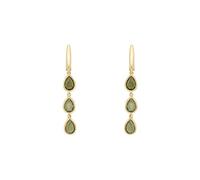Pendientes Sardinia Triple Lágrima Oro Peridoto
