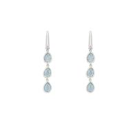 Pendientes Sardinia Triple Lágrima Plata Topacio Azul