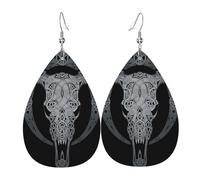 Pendientes Símbolos Paganos Nórdicos Vikingos De Odín Lujo Pendientes Colgantes De Piel Ligero Aretes De Cuero Con Forma De Gota Para Bodas Vida Cotidiana Viajes