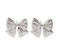 Pendientes Simples Con Lazo Elegantes Con Perforación De Joyería Metal Regalo Cumpleaños Boda Para Mujeres Mujer