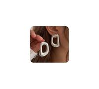 Pendientes simples de oro con letra D para mujer, minimalistas, geométricos, huecos, con símbolo, accesorios personalizados, Grande, Metal, Sin piedra preciosa