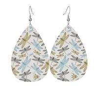 Pendientes simples de piel de libélula para mujer, colgantes, aretes de lágrima, ligeros, regalos de joyería para mujeres y niñas