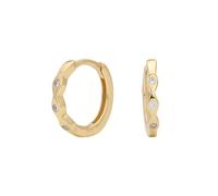 Pendientes simples de plata de ley con diseño de ondas europeas y americanas, Metal