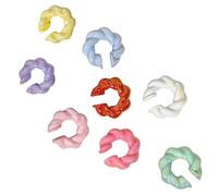 Pendientes simples y modernos con clip para la oreja, sin perforación, textura de resina para varias ocasiones, As show, Resina