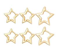 Pendientes sin parte trasera para mujer, pendientes de oro gruesos, pendientes de oro para mujeres, adolescentes, calaveras, hombres, talla única, Metal, Sin piedra preciosa