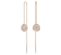 Pendientes Sublima, Blancos, Baño tono oro rosa OS