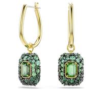 Pendientes Sublima, Talla octogonal, Verdes, Acabado en oro de 18 quilates OS