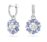 Swarovski Pendientes Idyllia Flor azules Baño de rodio Tallas mixtas OS