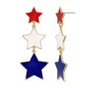 Pendientes temáticos del Día de la Independencia, accesorio de joyería de moda adecuado para varios atuendos, joyería del Día de la Independencia, One Size, como se describe, como se describe